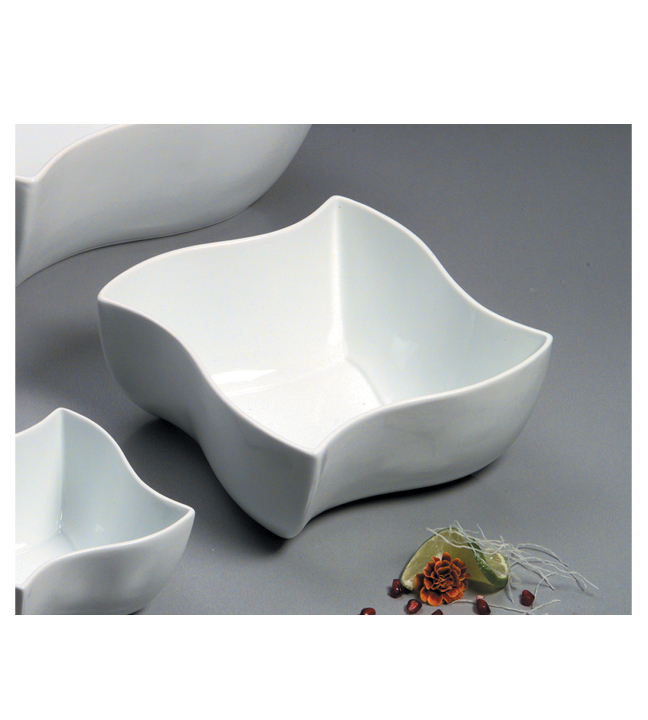 Wavey Ceramic Display Bowl 8.5" Dia. x 3.75"H